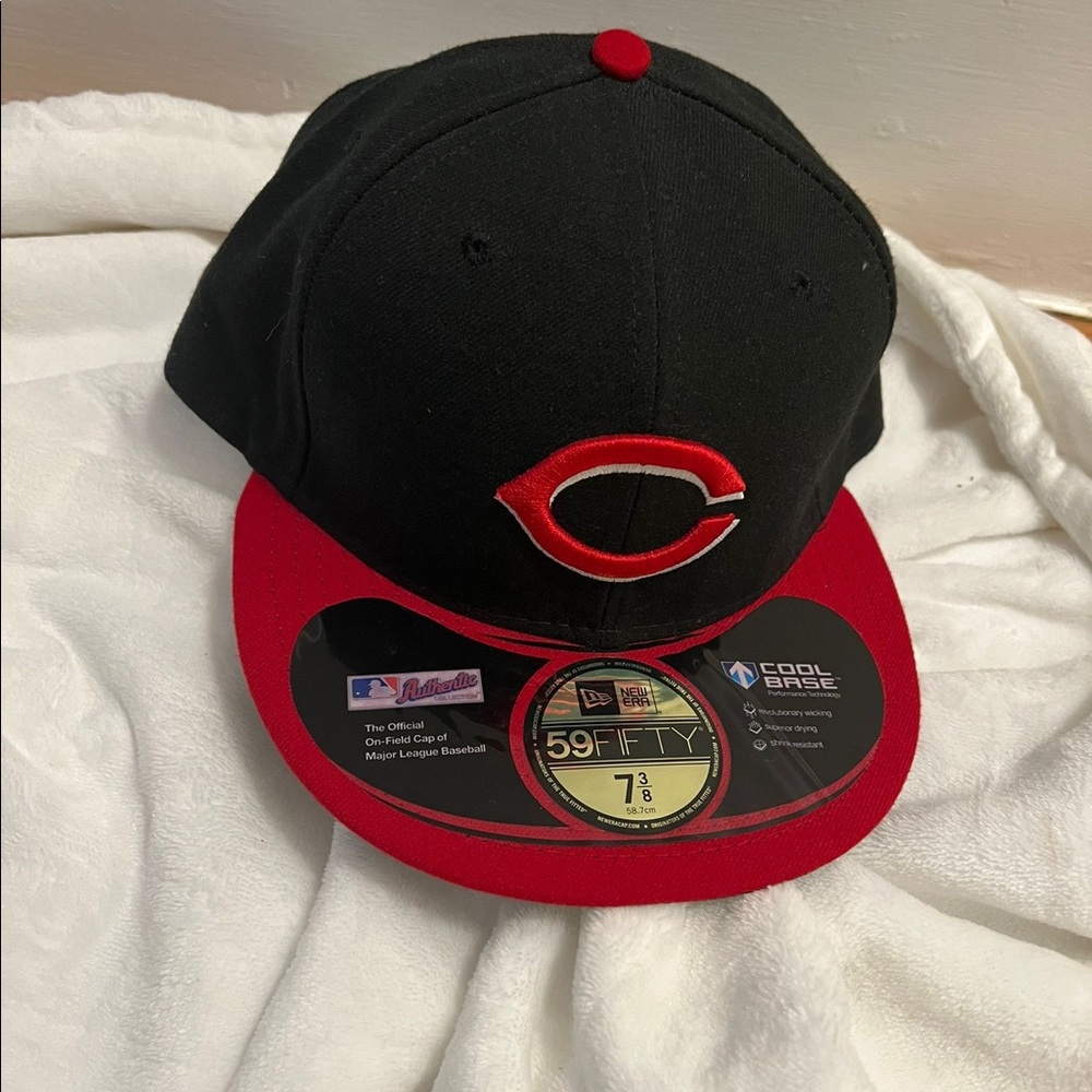 Red and black hat